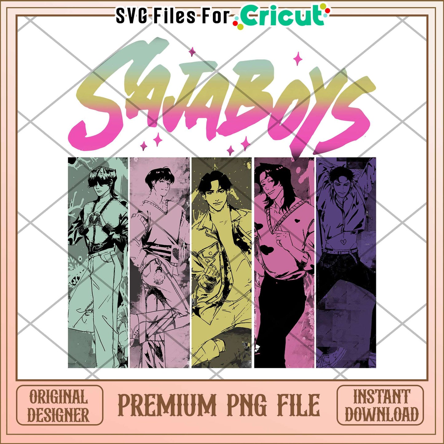 Kpop demon hunters png, saja boys png, kpop parody design png