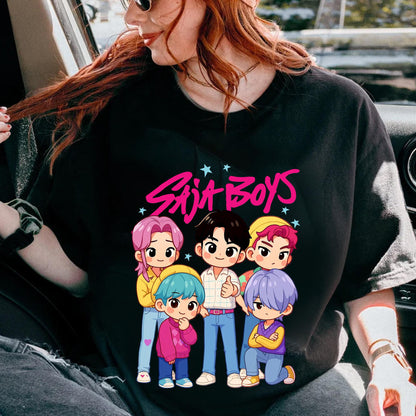 Kpop demon slayer bundle png, anime kpop bundle png, kpop band bundle png