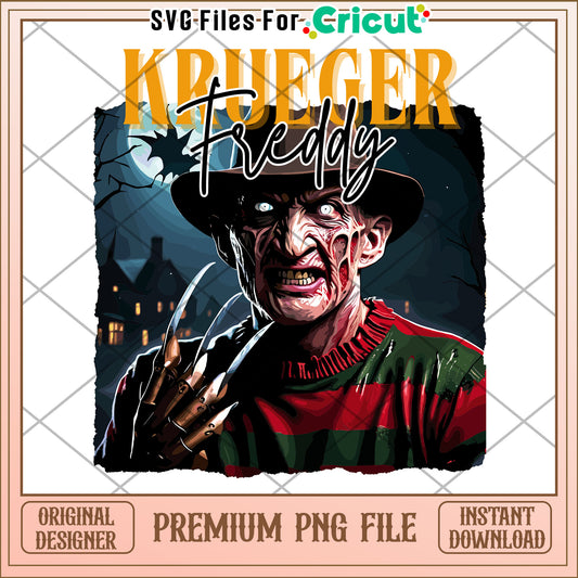 Krueger freddy png, killers characters png, halloween pumpkin png