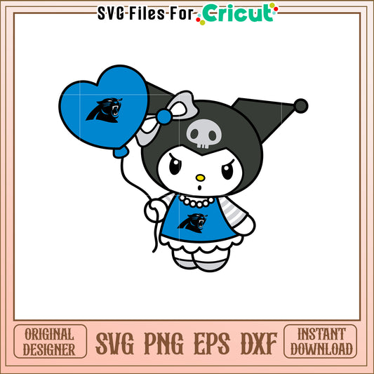 Kuromi Carolina Panthers SVG Design