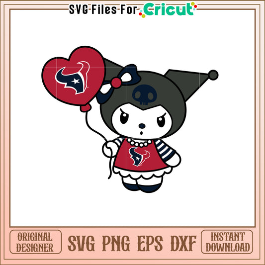 Kuromi Houston Texans SVG Design