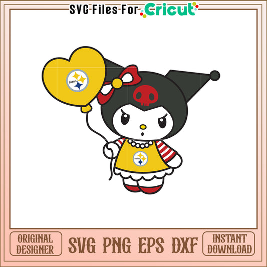 Kuromi Steelers SVG Design