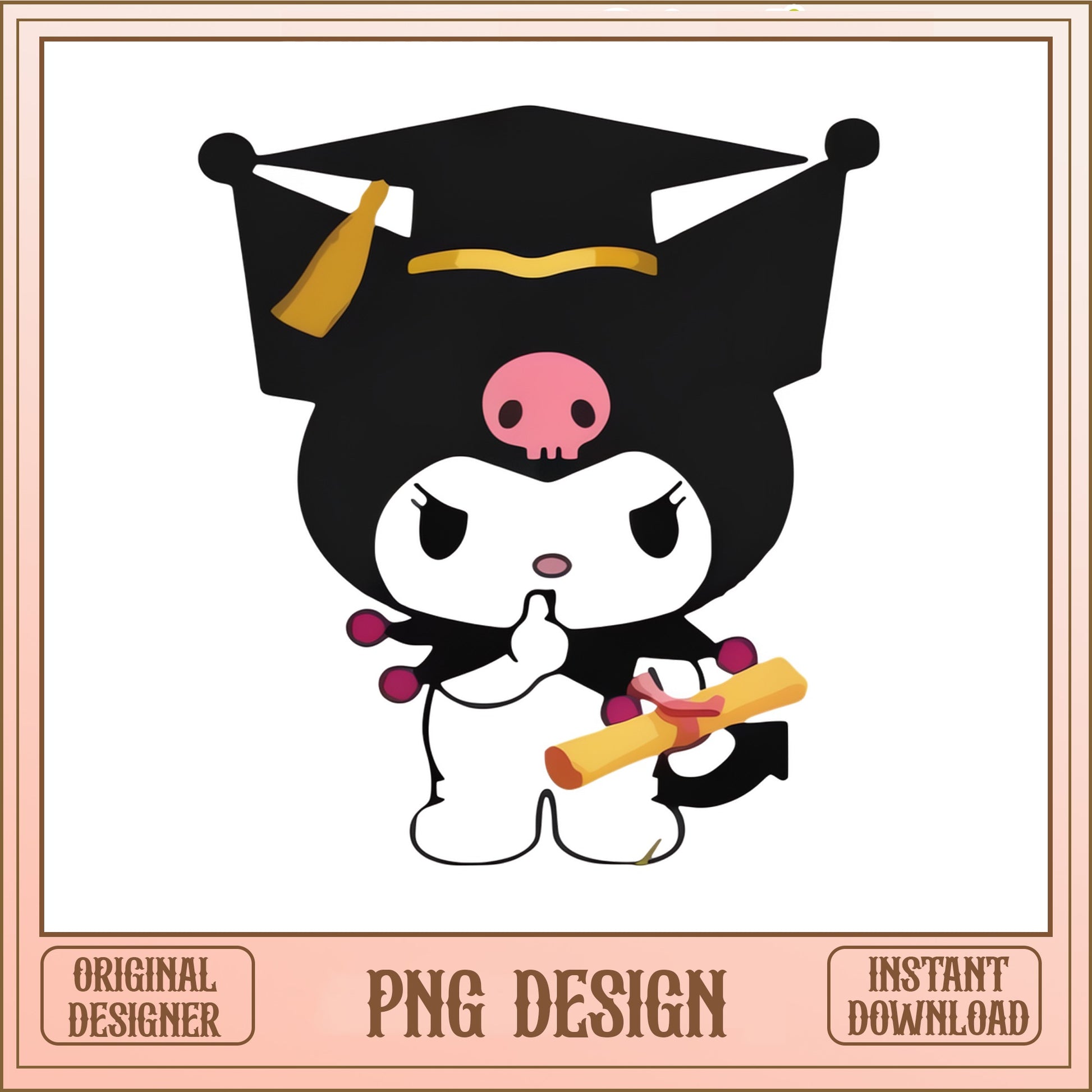 Kuromi Graduation PNG, Sanrio Graduate PNG, Class Of 2025 PNG
