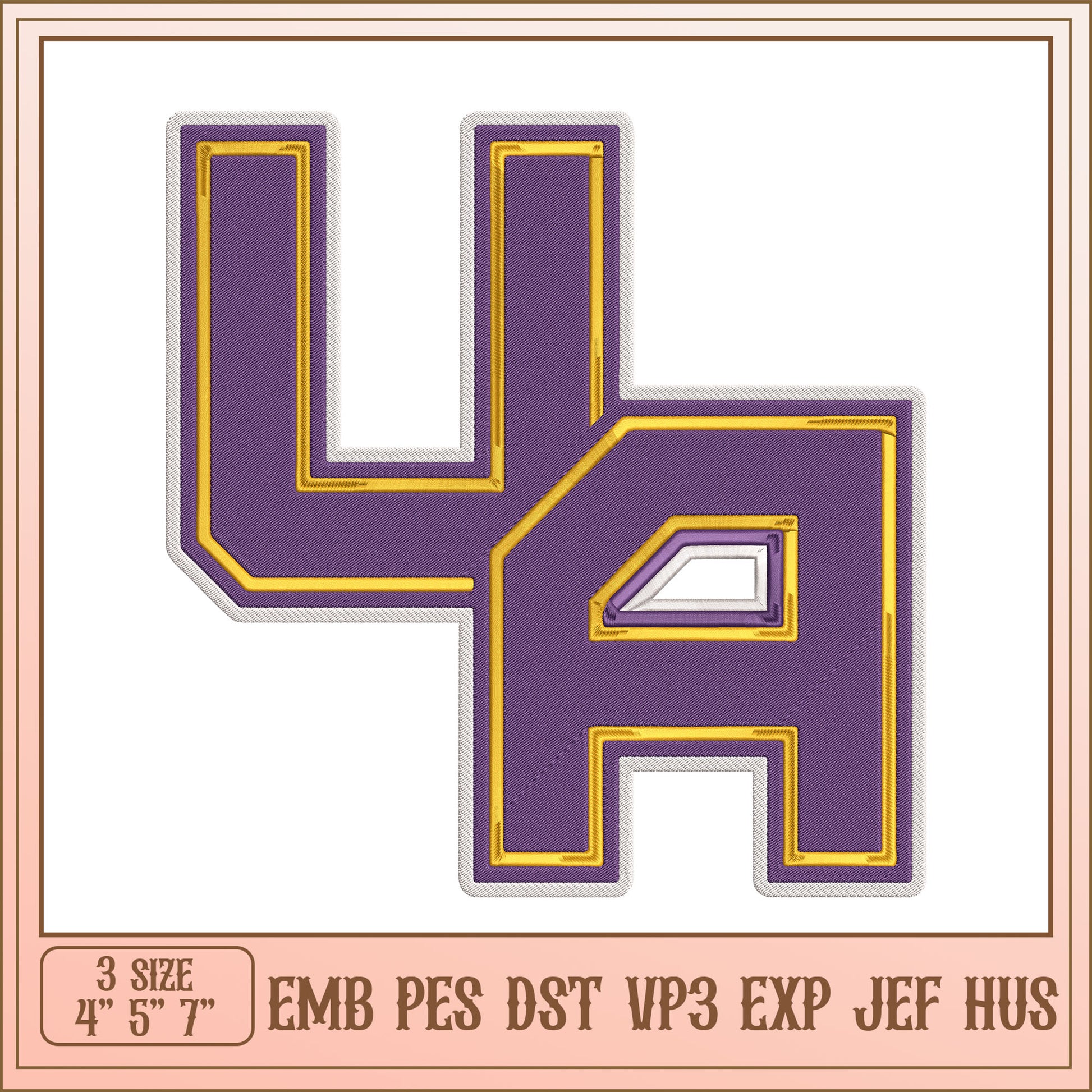 LA Embroidery Design 3 Sizes