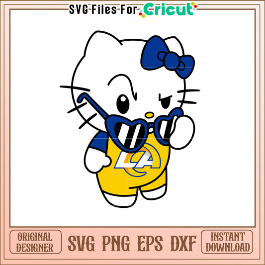 LA Rams Hello Kitty SVG Design