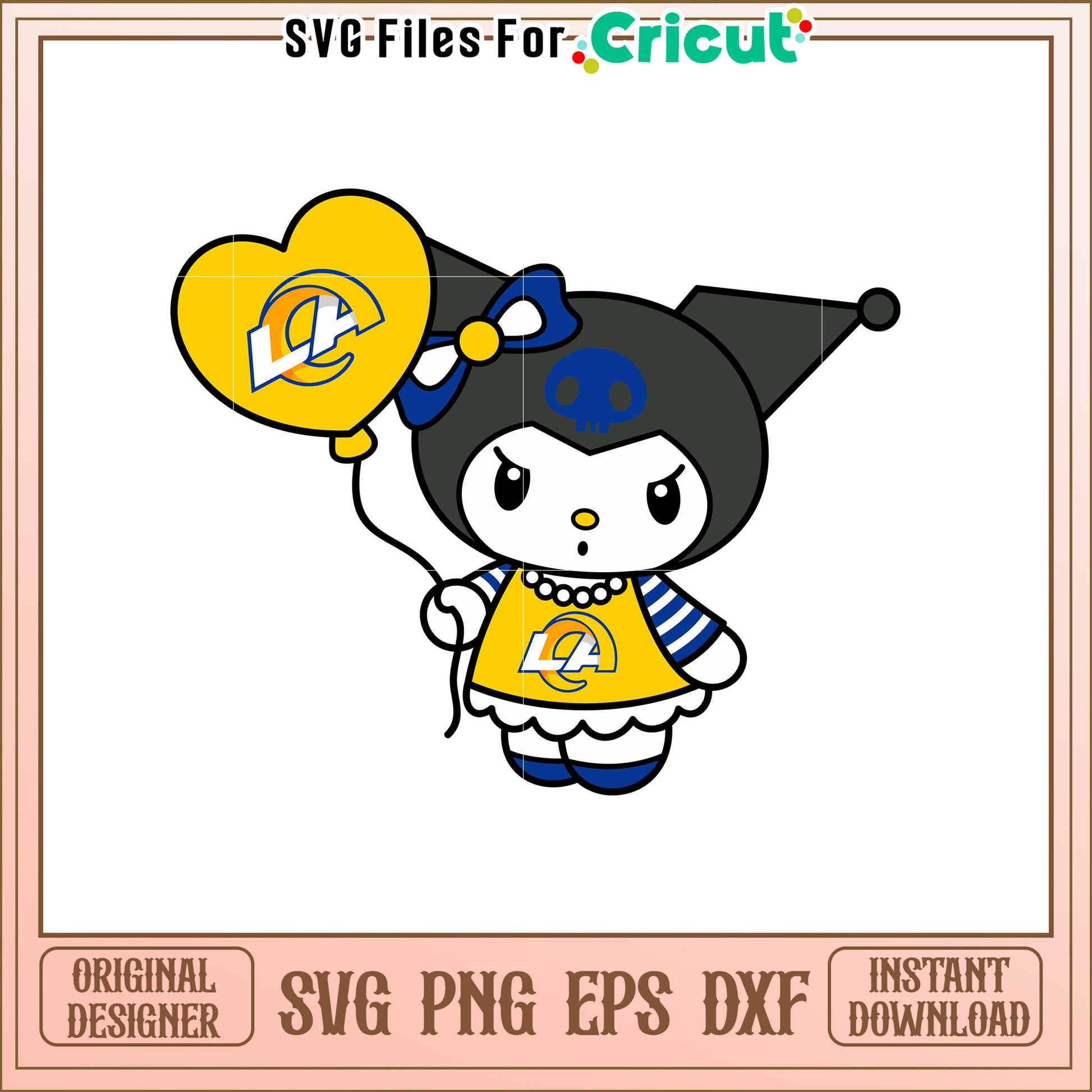 LA Rams Kuromi SVG Design