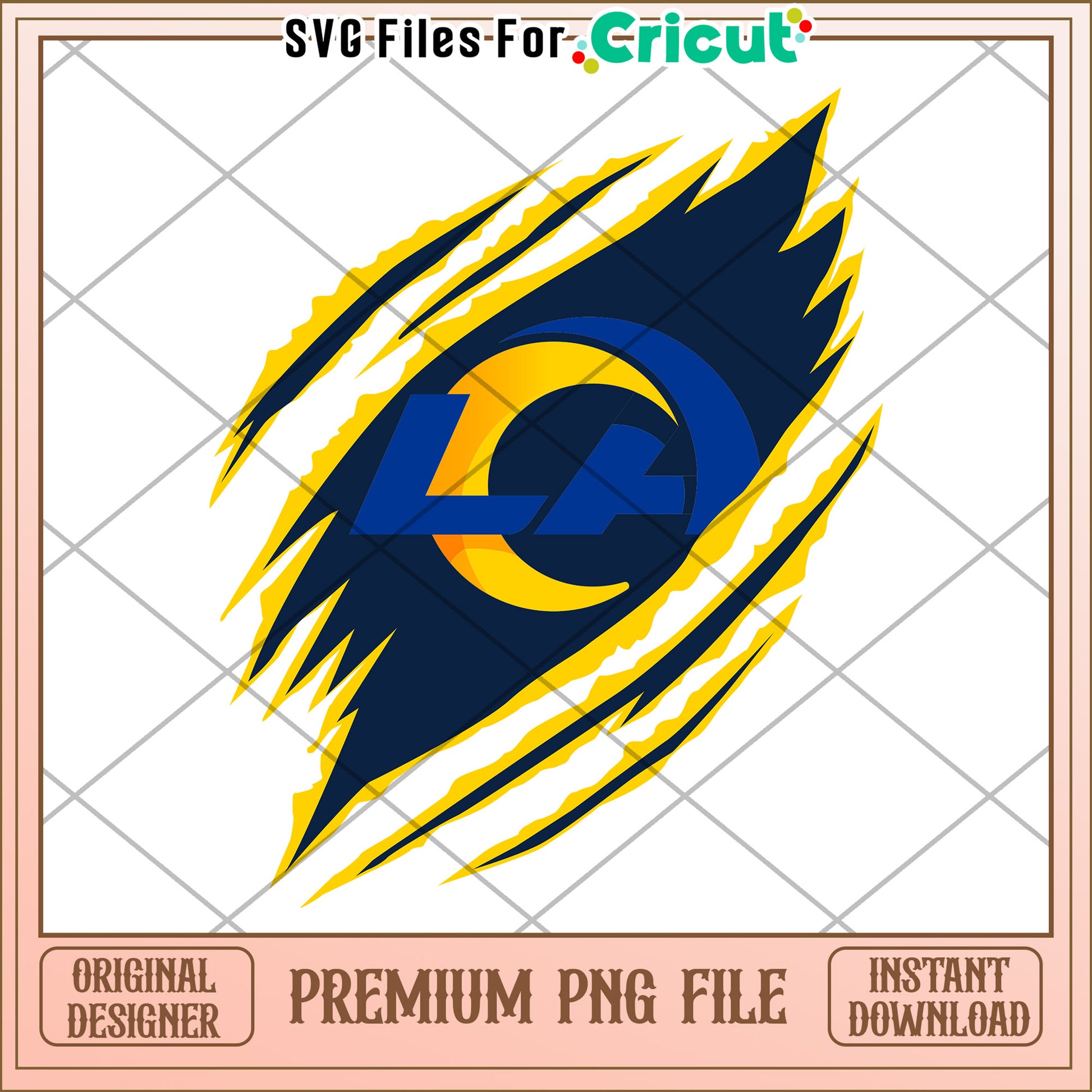 LA Rams Logo PNG Design for Cricut, Perfect for Sports Projects