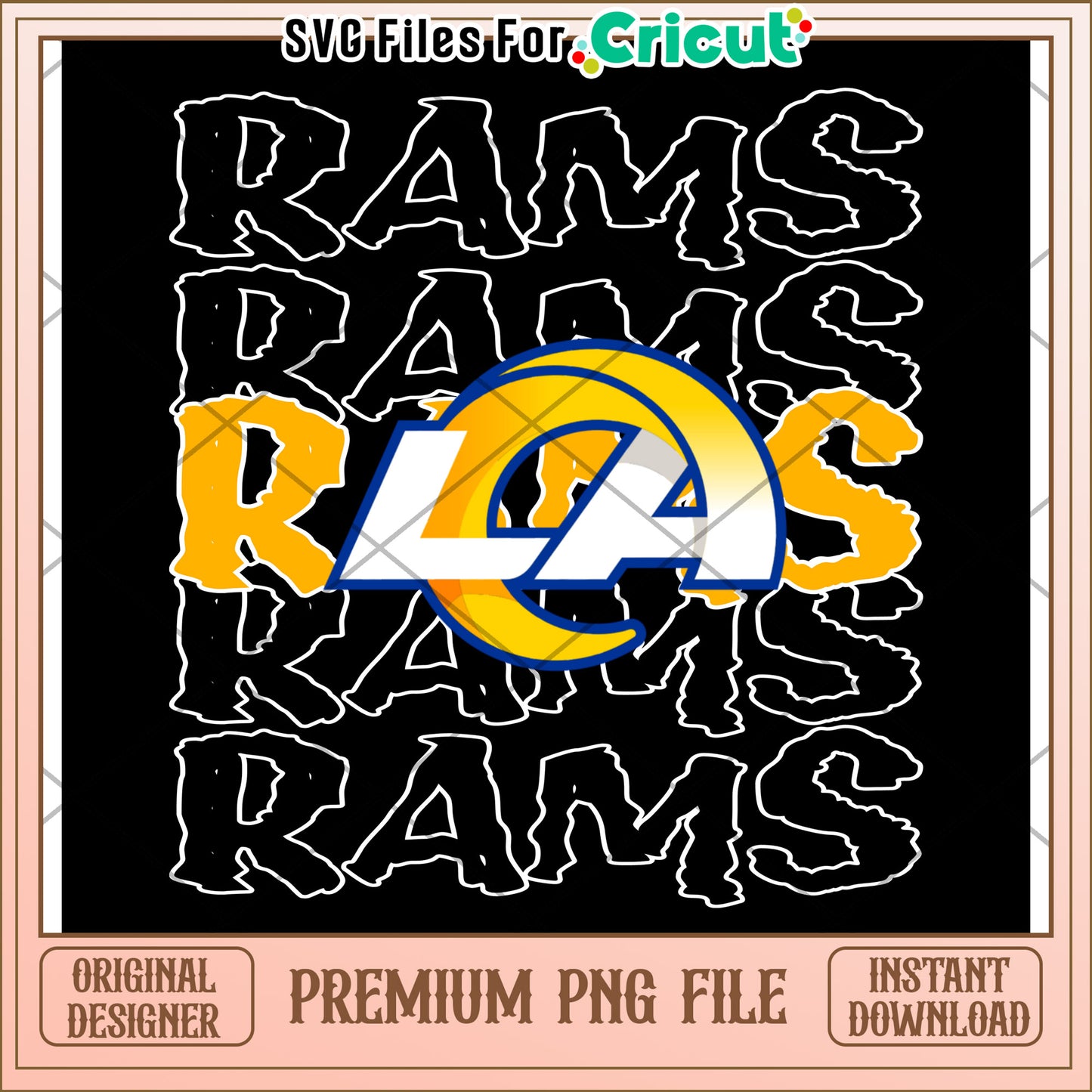 LA Rams SVG File for Cricut, perfect for crafting projects and designs