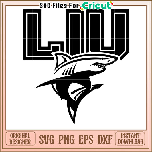 LIU Shark Logo SVG Design, Perfect for Cricut Projects and Crafts