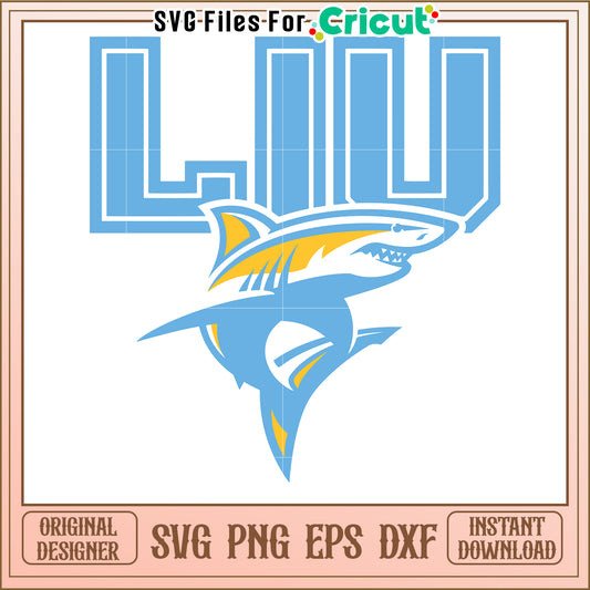 LIU Shark Logo SVG Design for Cricut Projects, Digital Download File Available