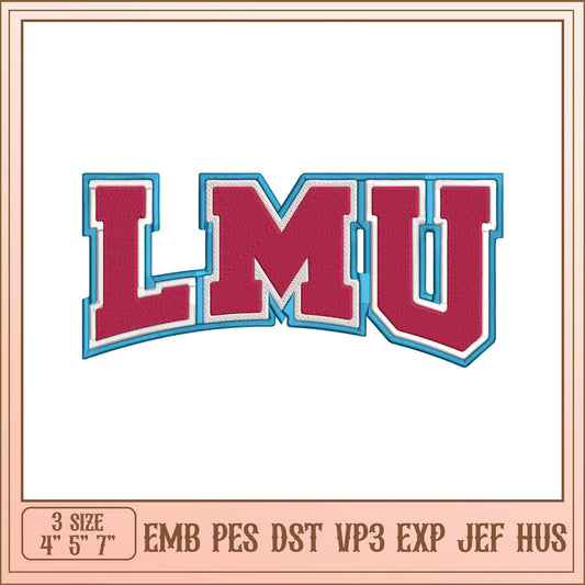 LMU Embroidery Design - 3 Sizes