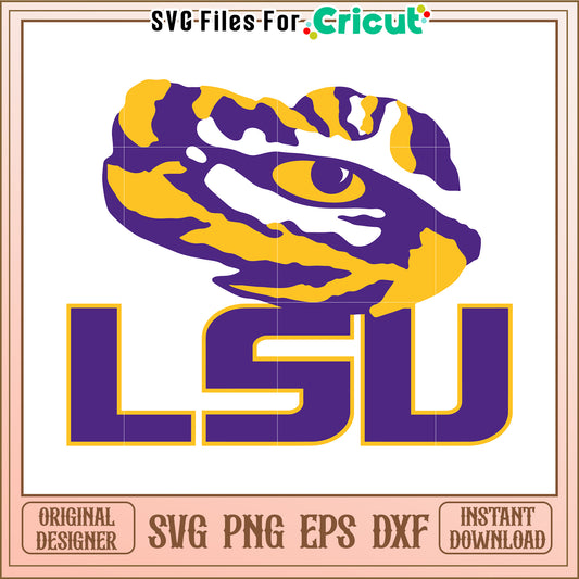 LSU Tiger SVG Design for Cricut, Perfect for Crafting and DIY Projects