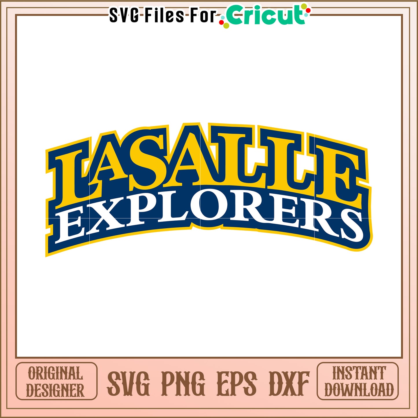 La Salle Explorers logo design for Cricut, perfect for custom projects and crafts