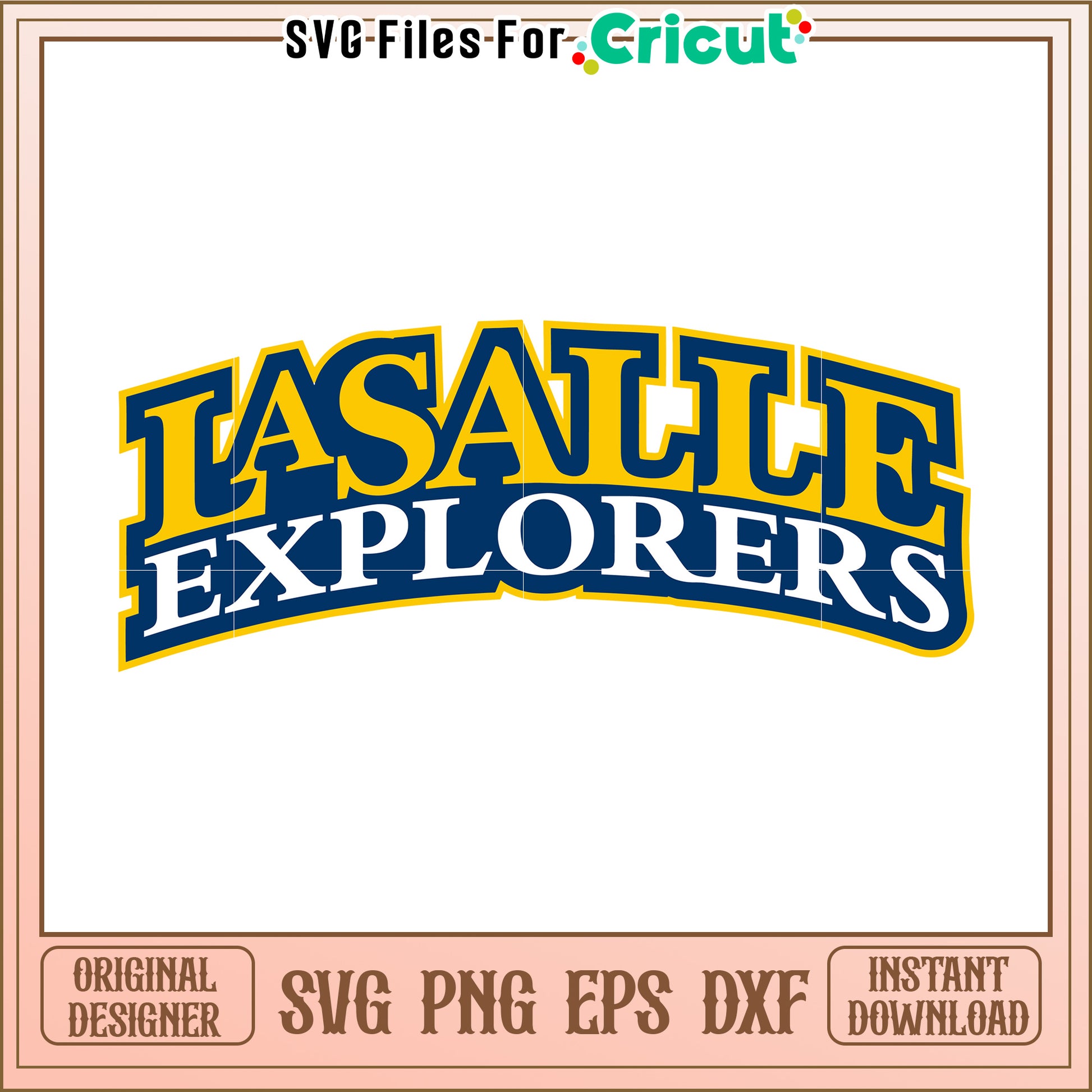 La Salle Explorers logo design for Cricut, perfect for custom projects and crafts