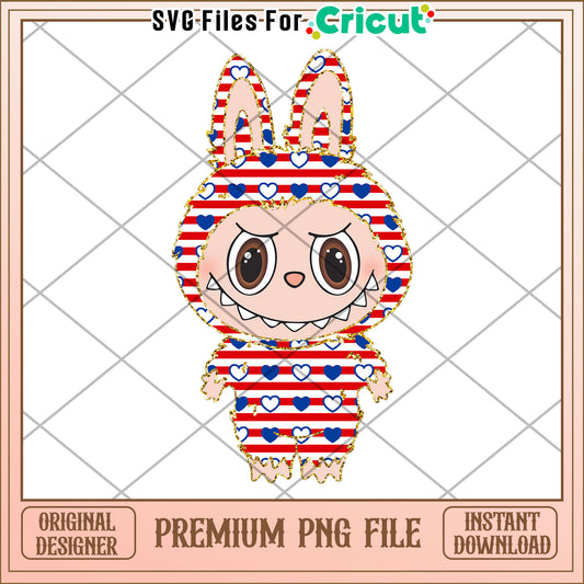 Labubu american day png, labubu keychain png, labubu doll png