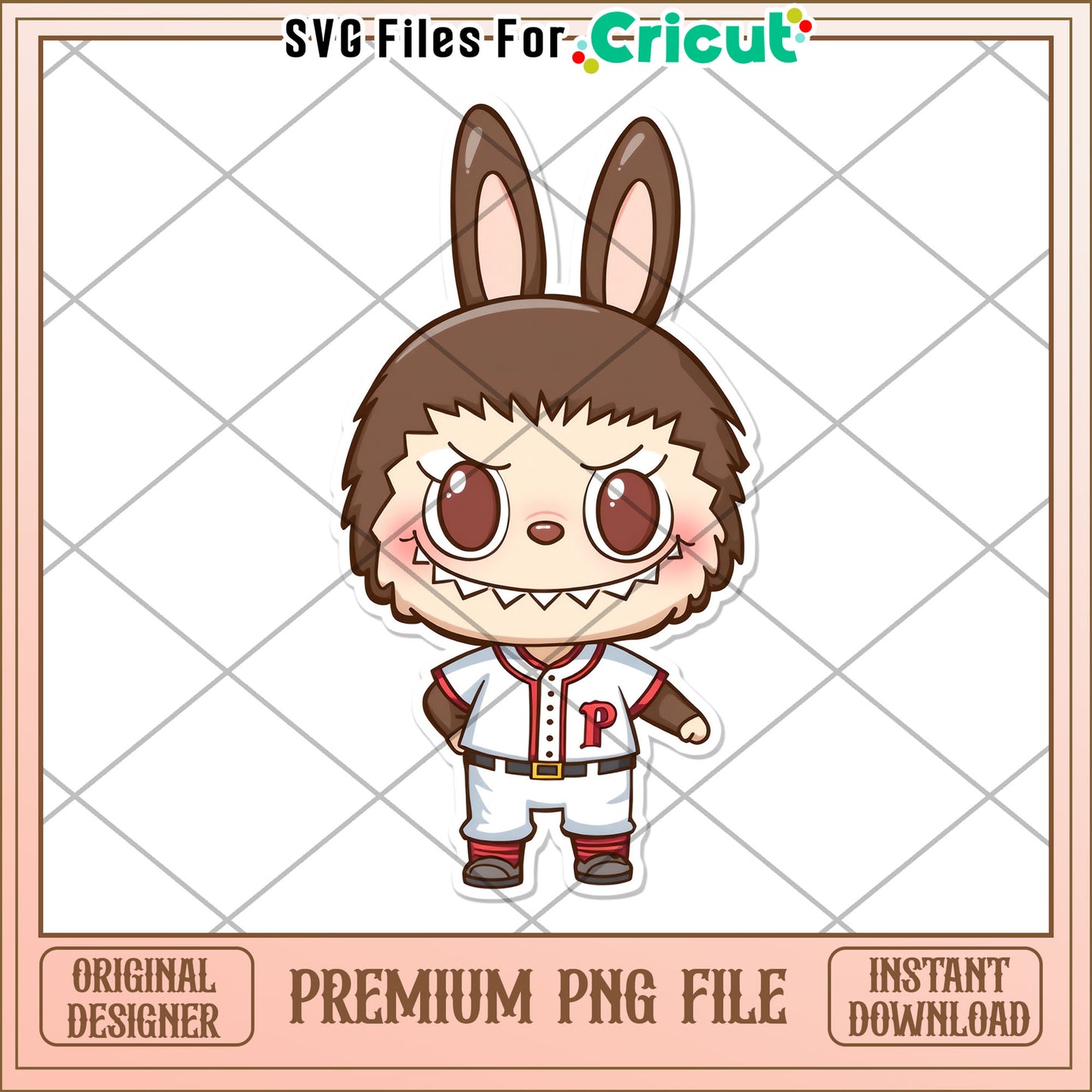 Labubu baseball player illustrtion png, labubu secret png, cartoon labubu png