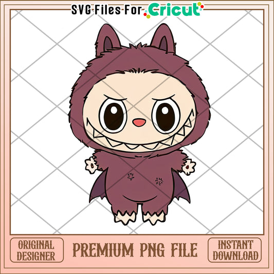 Labubu bat png, labubu clothes​ png, pop mart labubu dolls​​ png