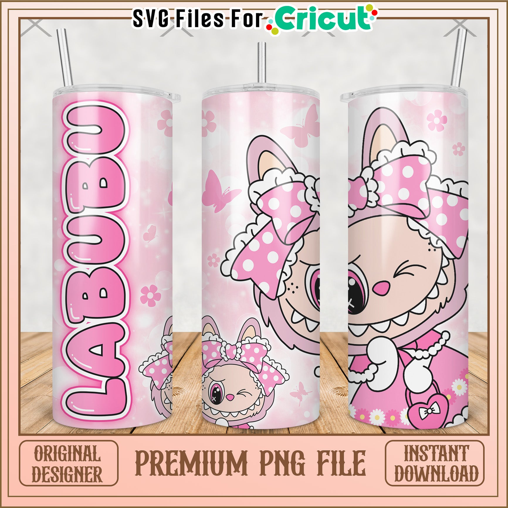 Labubu bowtie tumbler png, labubu clothes​ png, labubu clothes​​ png