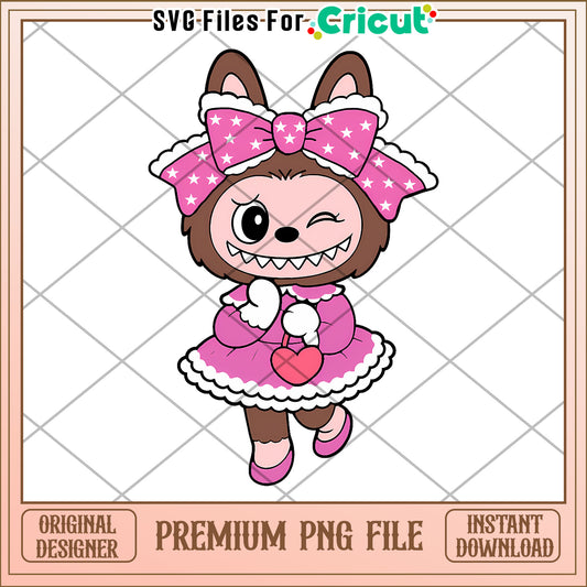 Labubu brown princess  png, lovely labubu​ png, halloween art​​​ png