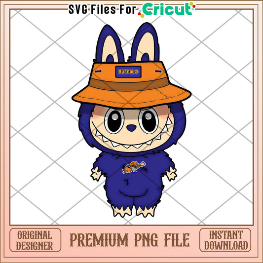 Labubu buffalo nfl design png, nfl 2025 png, cute labubu toys png