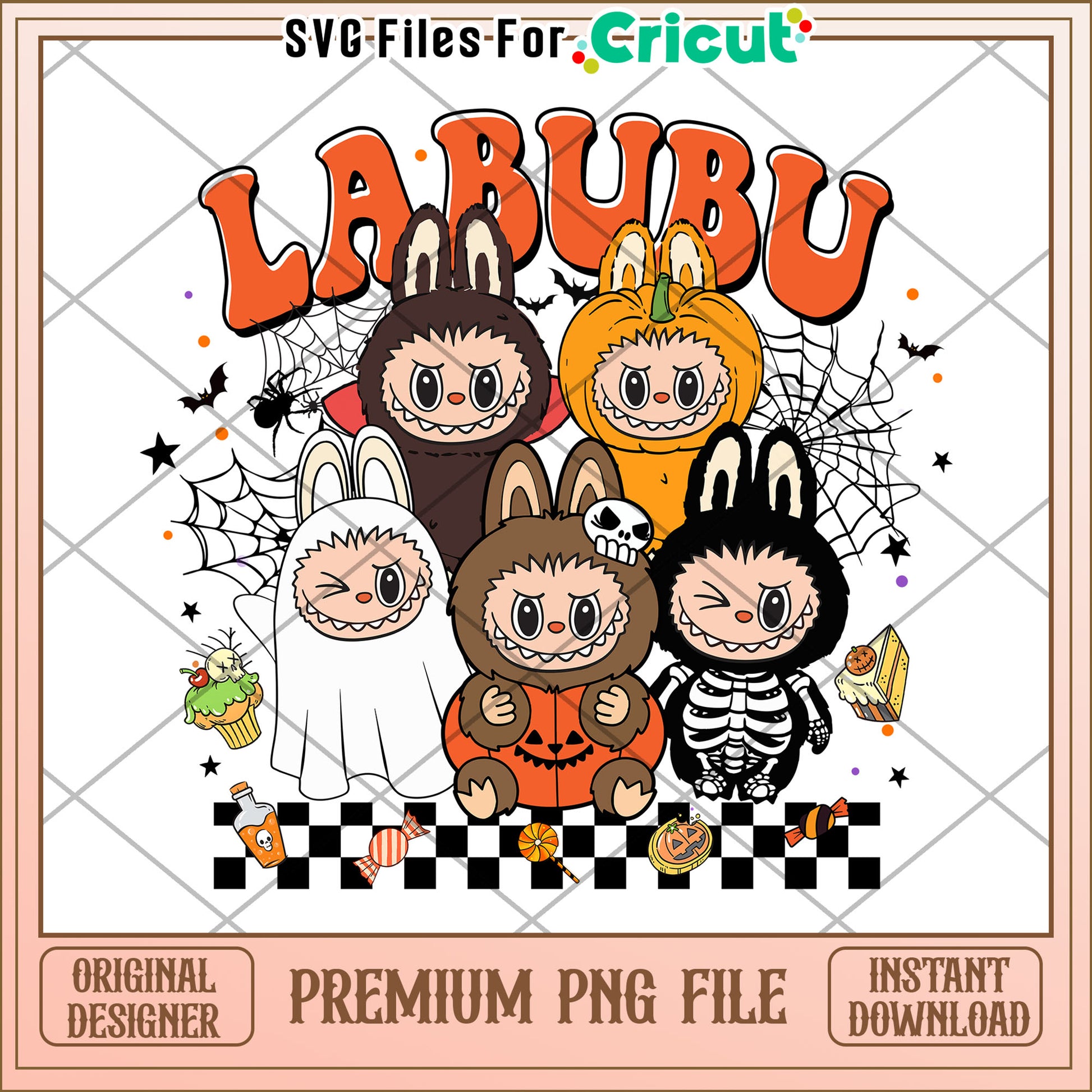 Labubu characters design png, spirit halloween png, halloween time png