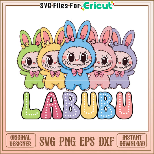 Labubu characters design svg, labubu popmart svg, funny labubu svg
