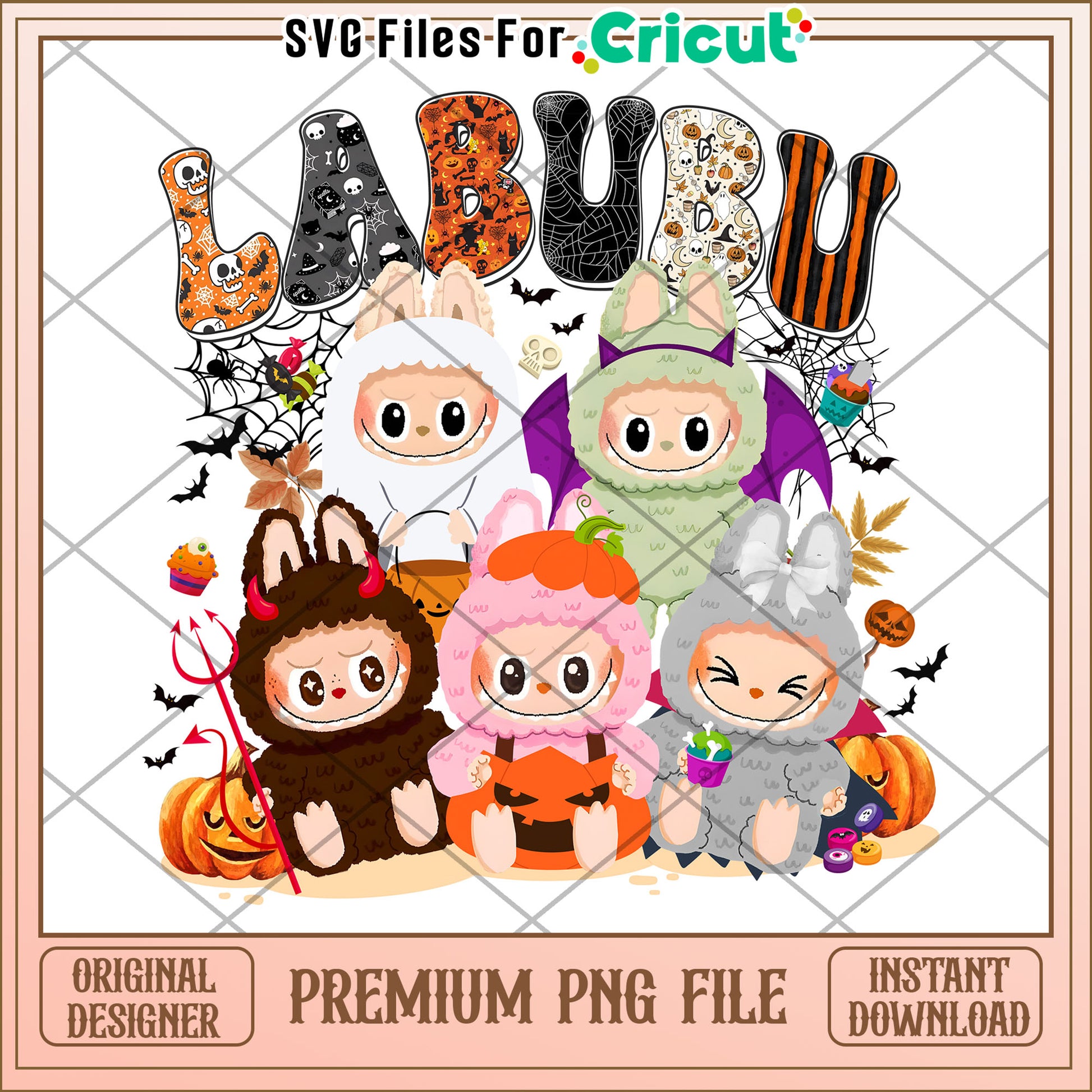 Labubu characters png, halloween wallpaper png, halloween cartoons png