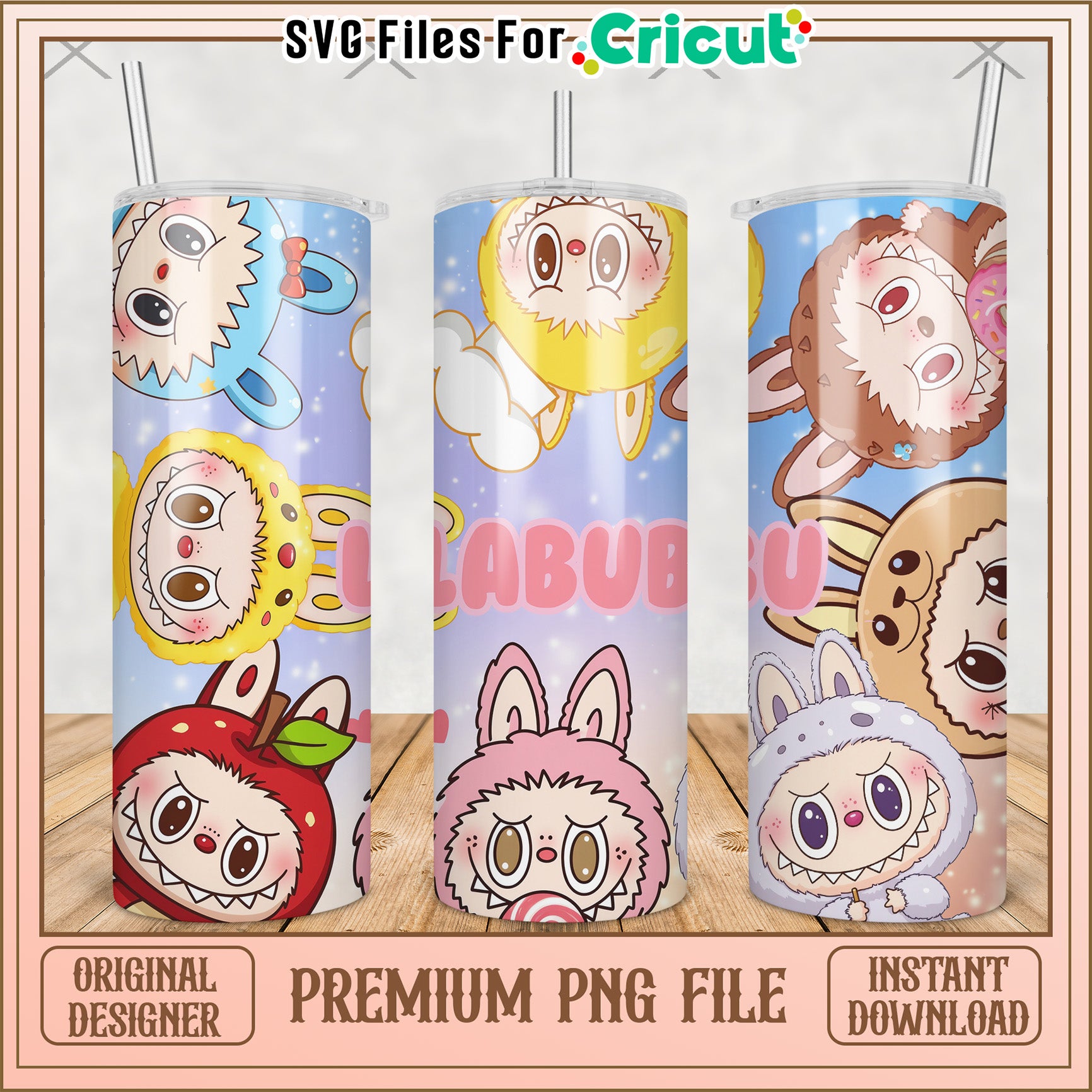 Labubu characters tumbler design png, labubu secret png, labubu keychain​ png