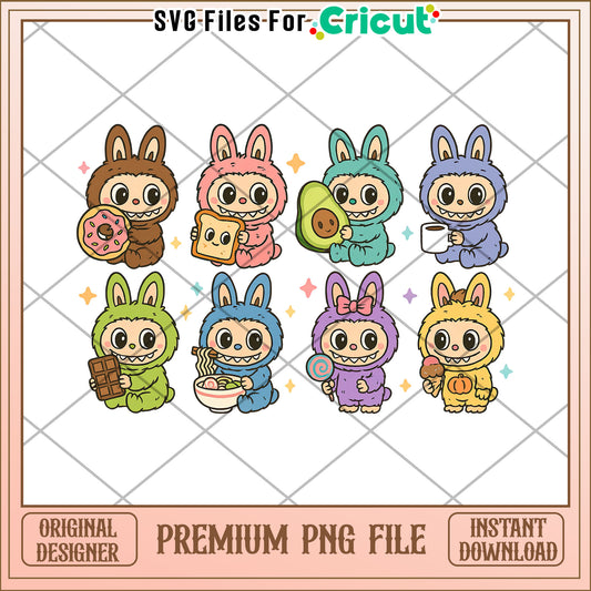 Labubu chracters png, labubu png, have a seat labubu​ png