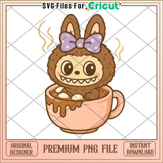 Labubu cup of tea png, labubu clothes​ png, labubu price​ png