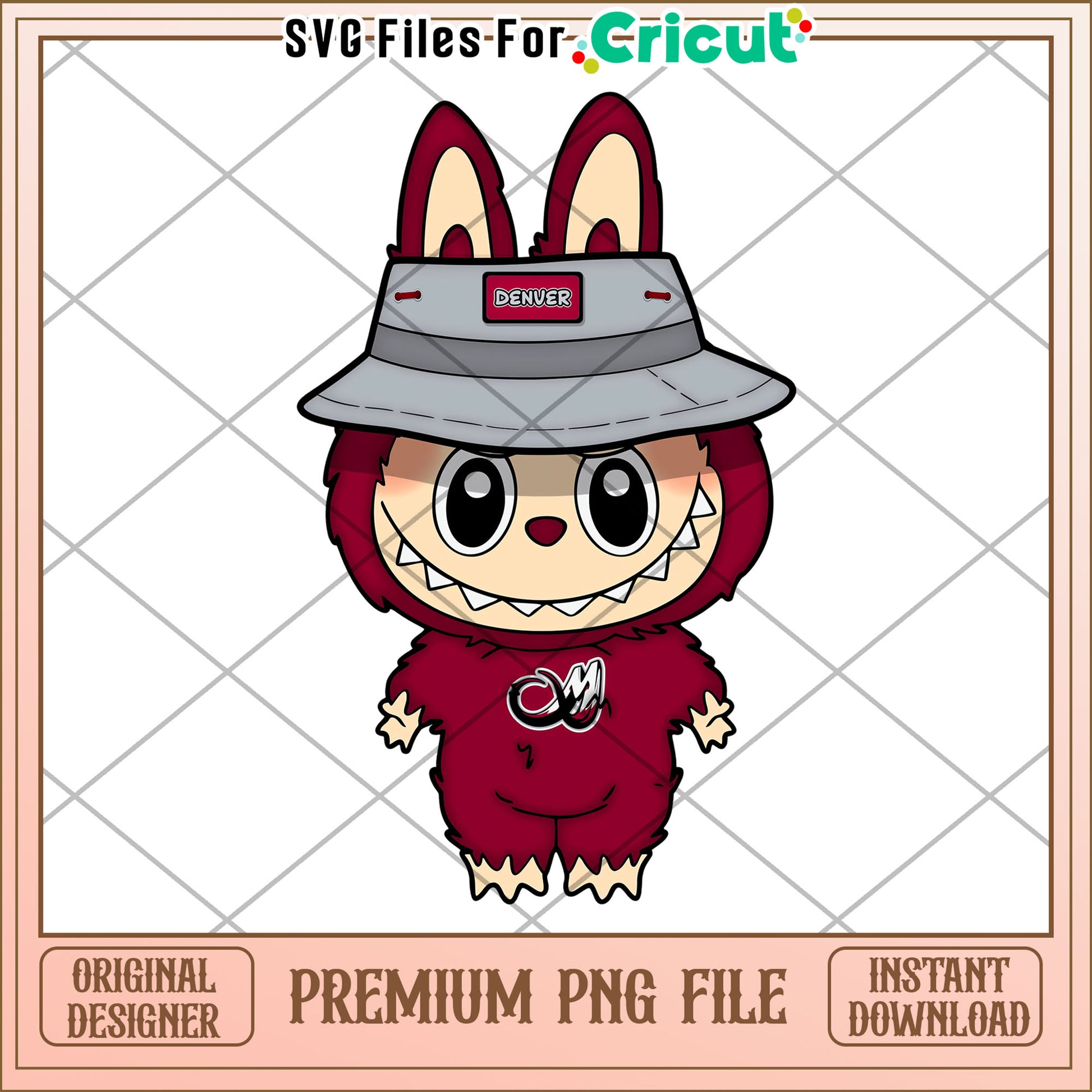 Labubu denver nfl design png, nfl 2025 png, cute labubu toys png