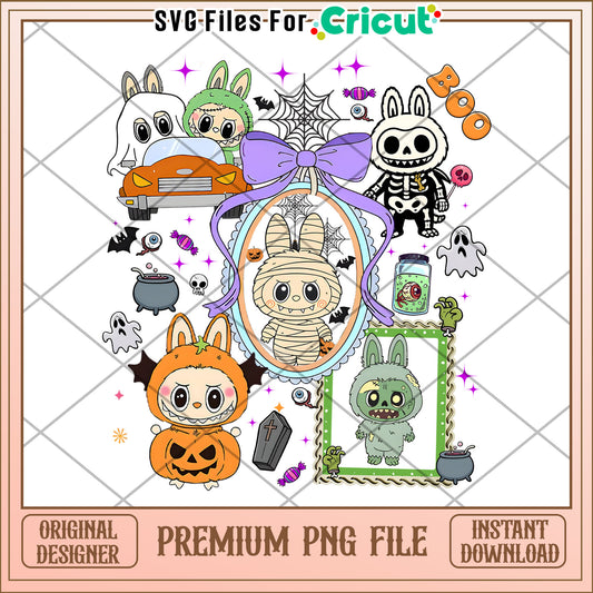 Labubu design png, greatest time of the year  png, halloween vacation png