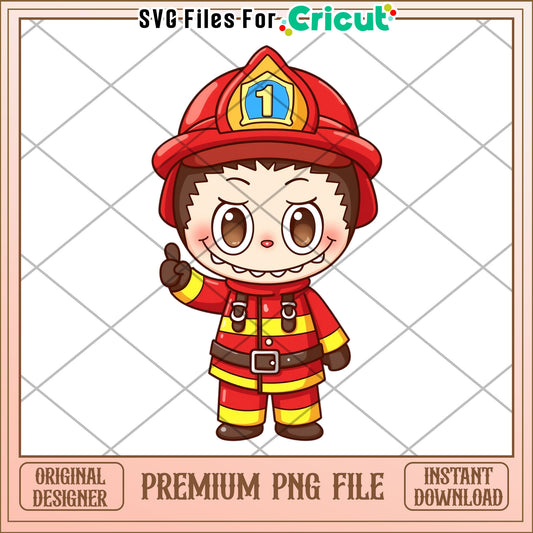 Labubu fire man design png, labubu png, cartoon characters png