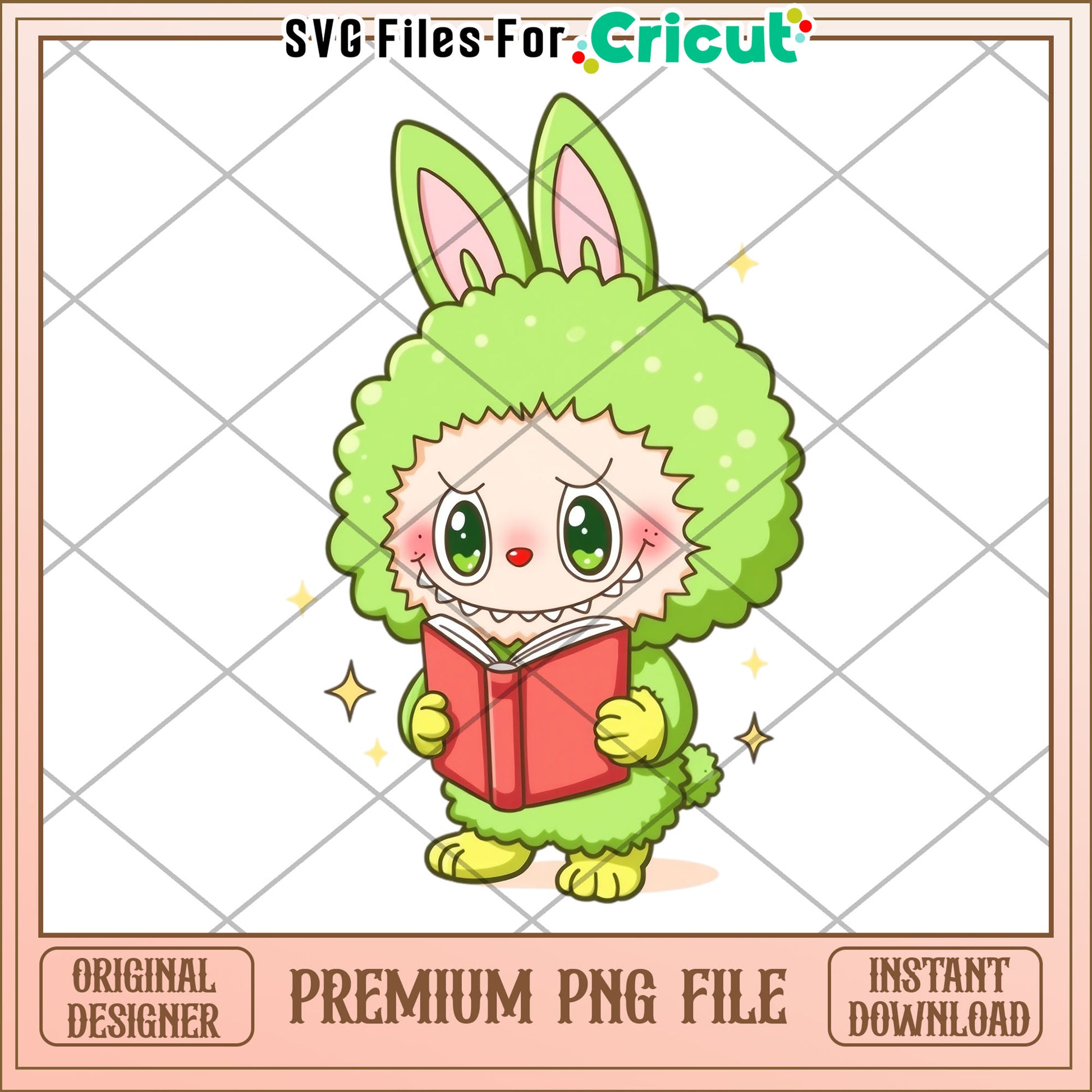 Labubu green design png, labubu popmart png, cartoon characters png