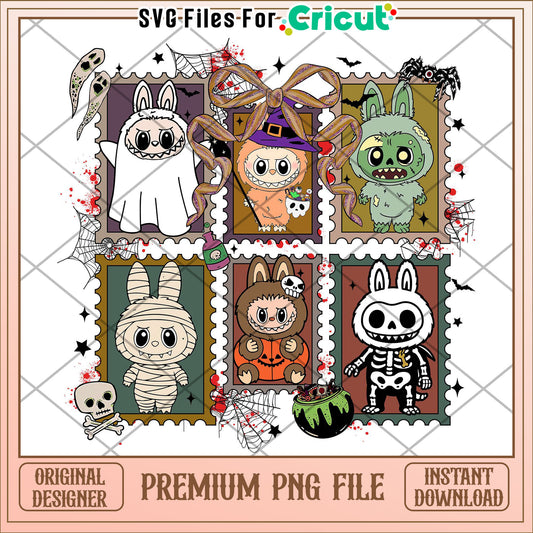 Labubu halloween costumes png, spooky halloween png, halloween season png
