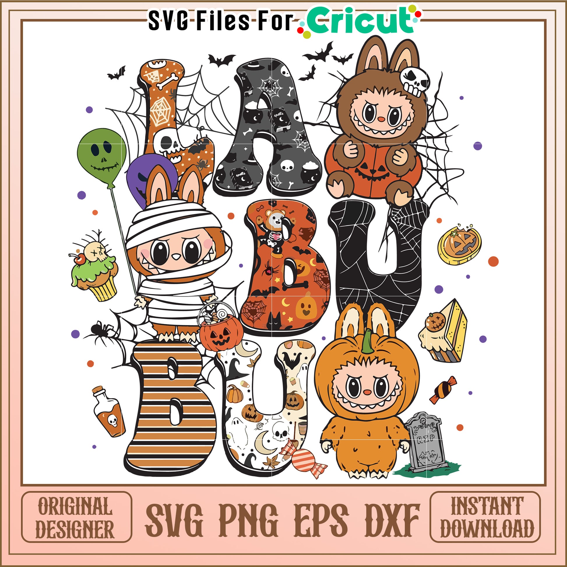 Labubu halloween costumes svg, halloween cartoons svg, halloween svg