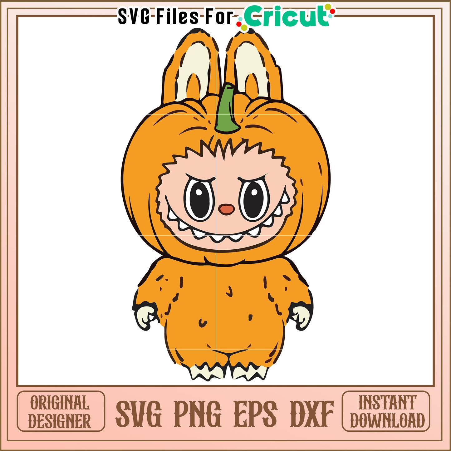 Labubu halloween  pumkin costume svg, spooky labubu costume svg, popmart labubu png
