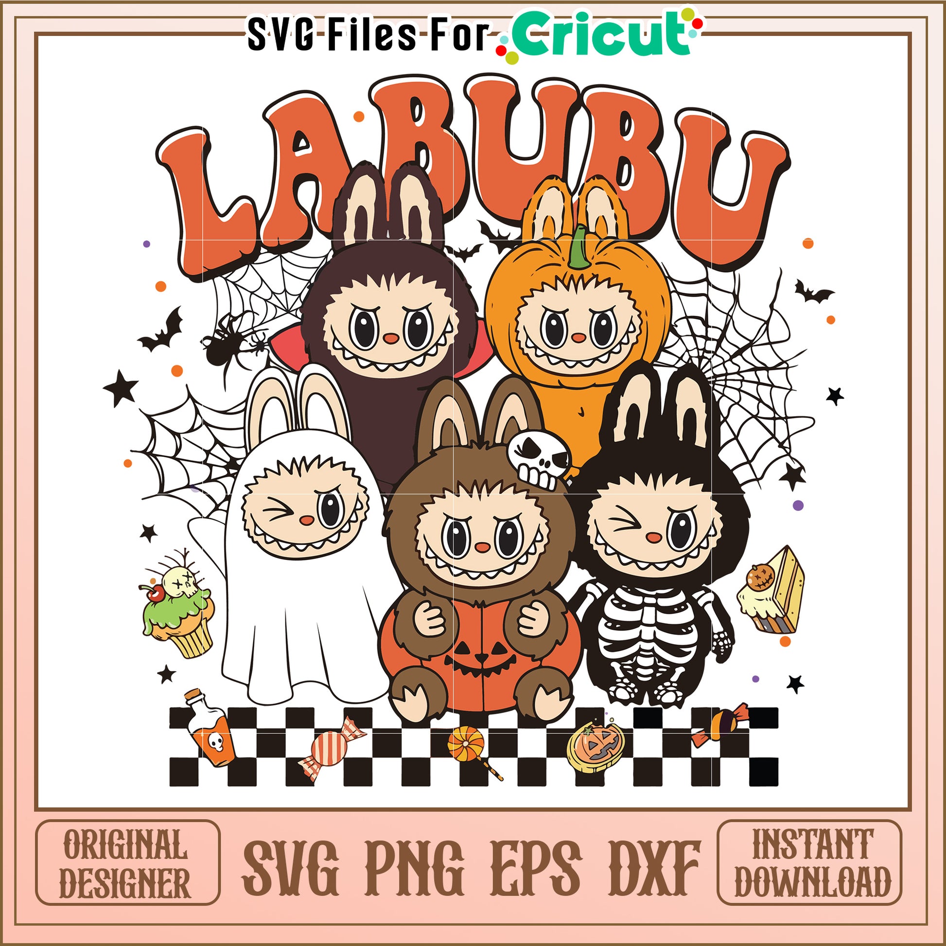 Labubu halloween svg, halloween cartoons svg, halloween svg