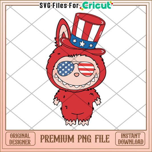 Labubu independence day png, labubu keychain png, labubu doll png
