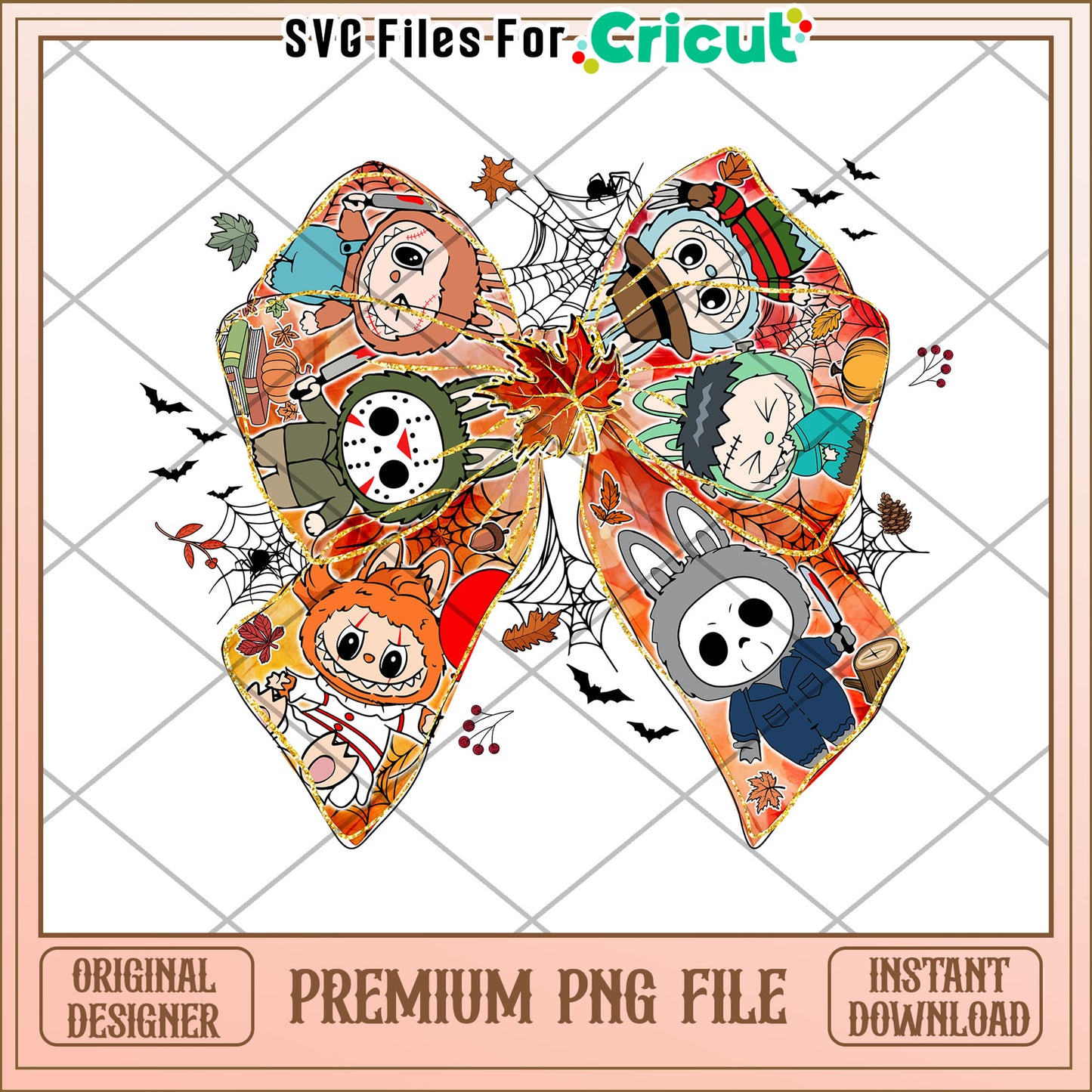 Labubu killers costumes bowtie png, halloween toys png, halloween characters png