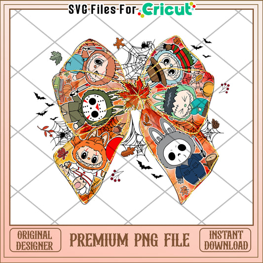 Labubu killers costumes bowtie png, halloween toys png, halloween characters png