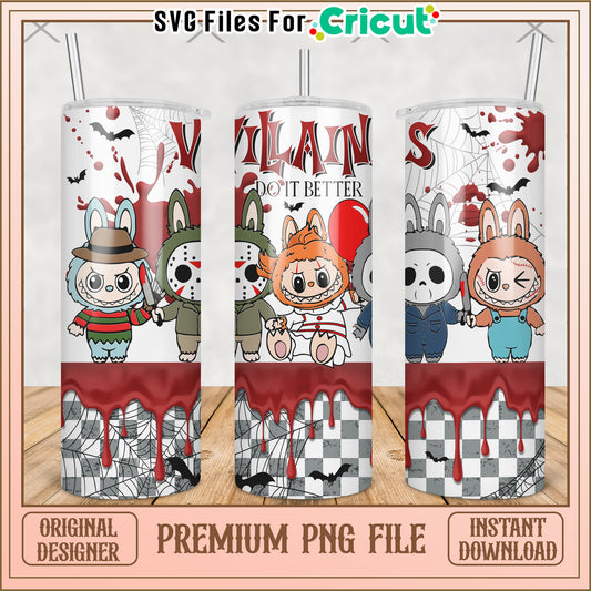 Labubu killers haloween tumbler png, horror movie png, halloween tumbler png