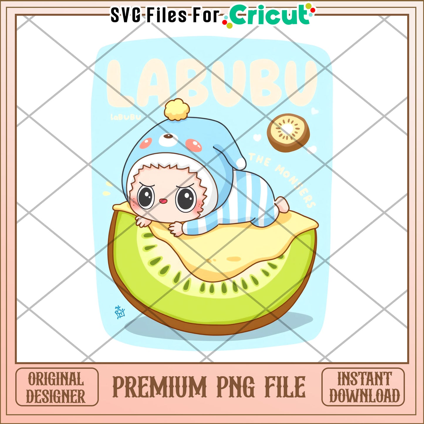 Labubu melon illustrtion png, labubu secret png, cartoon labubu png