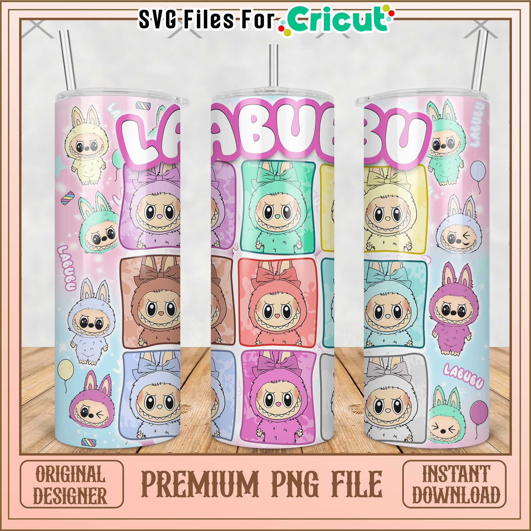 Labubu picture frame tumbler png, labubu clothes​ png, labubu clothes​​ png