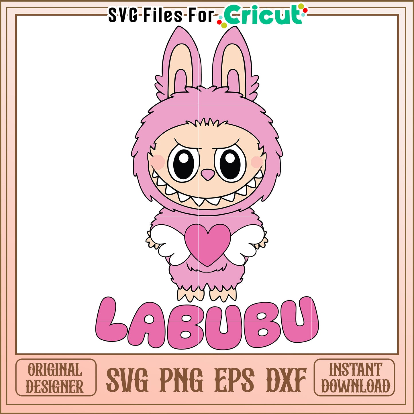 Labubu pink heart svg, happy halloween svg, spirit halloween svg