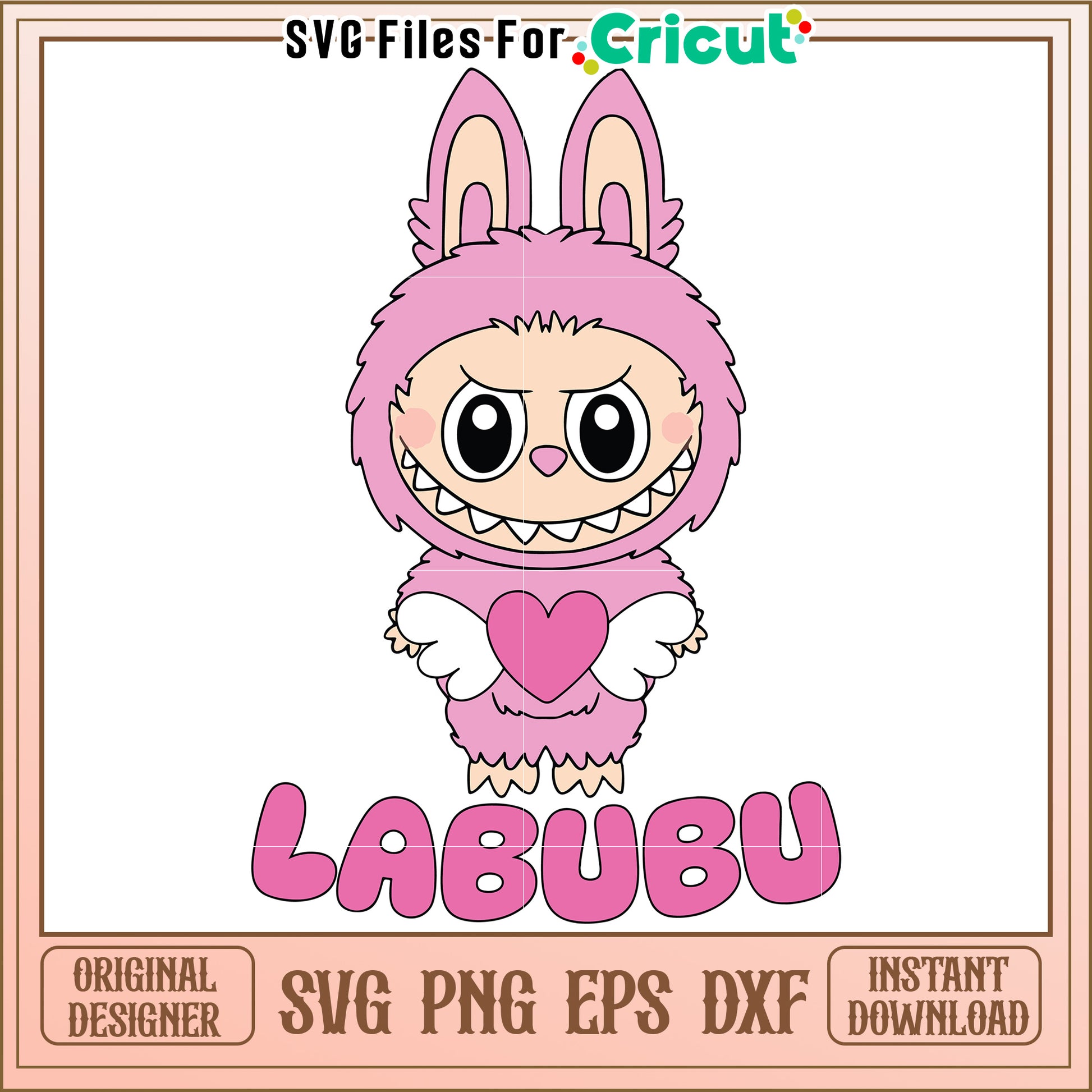 Labubu pink heart svg, happy halloween svg, spirit halloween svg