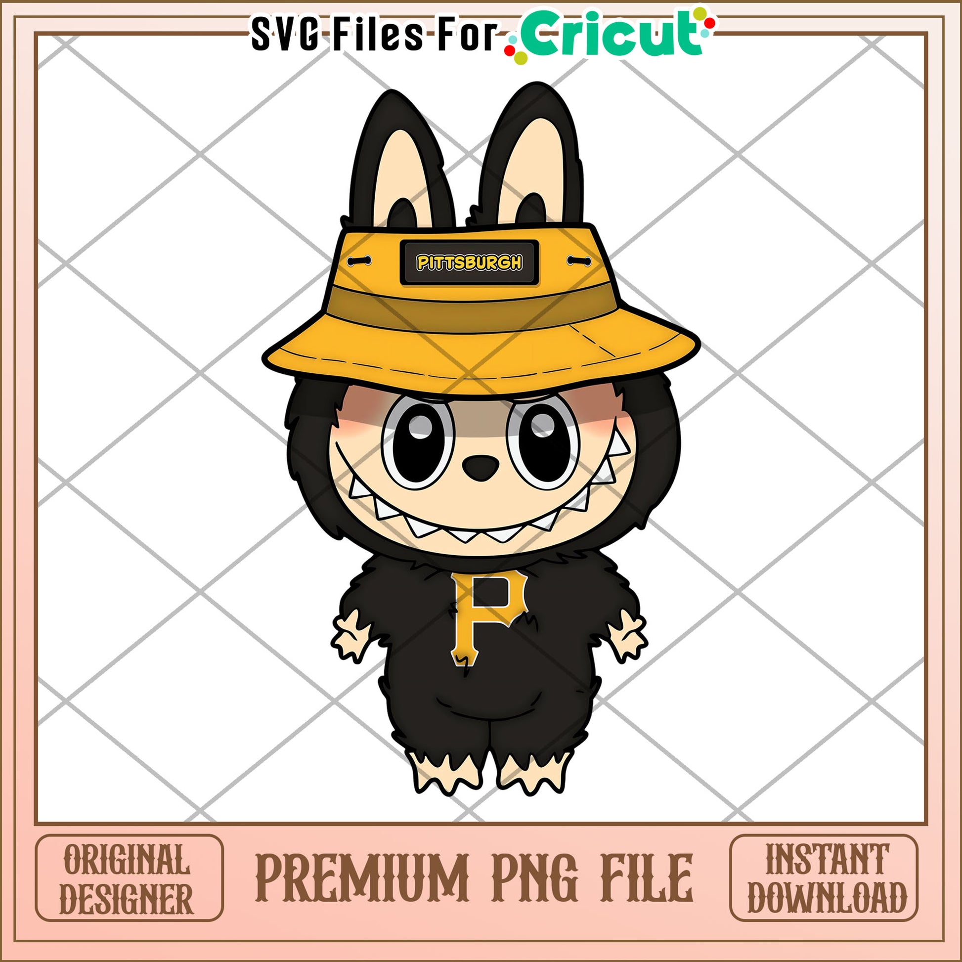 Labubu pittsburgh nfl design png, nfl 2025 png, cute labubu toys png