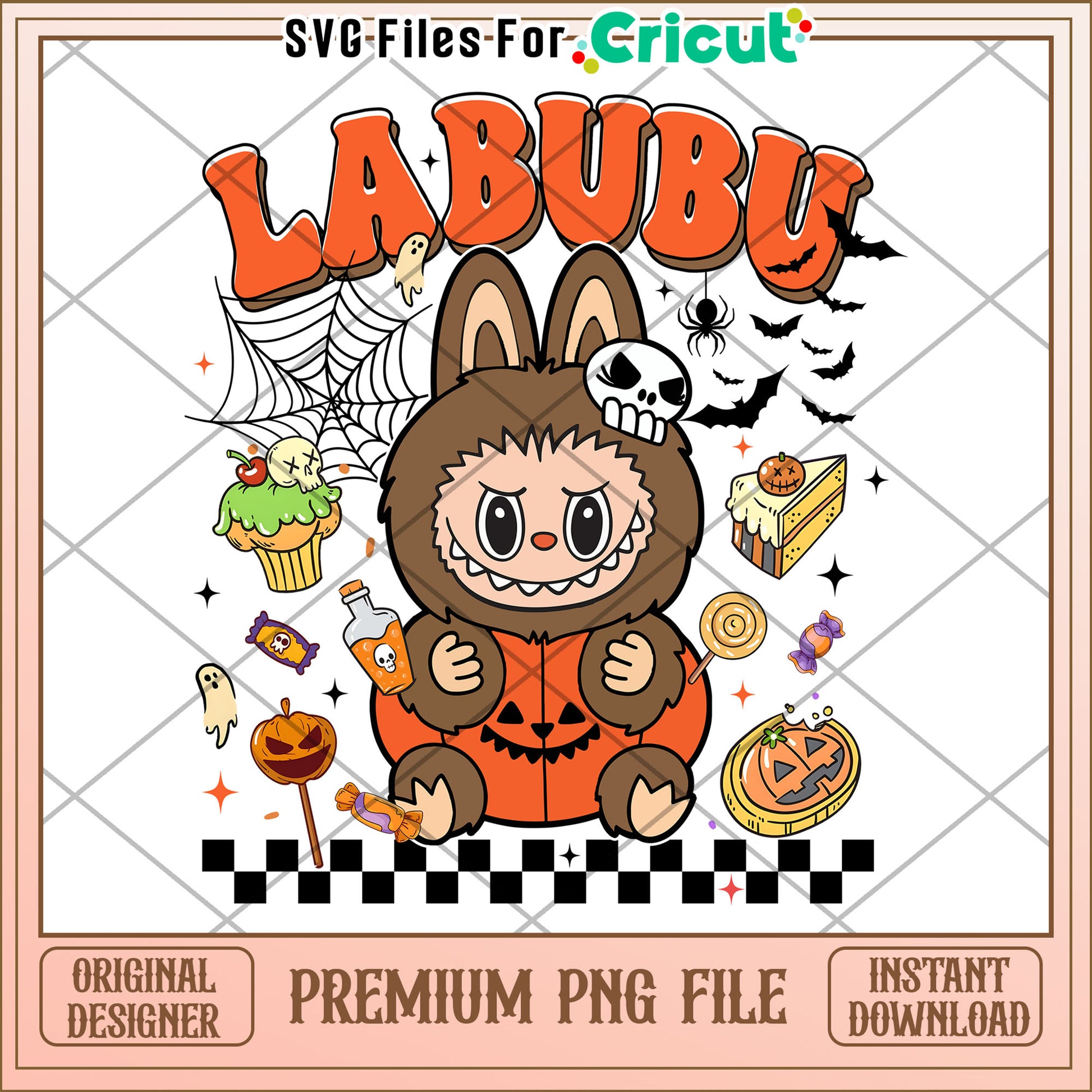 Labubu pumpkin png, halloween songs png, halloween cookies png