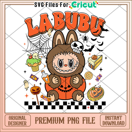 Labubu pumpkin png, halloween songs png, halloween cookies png