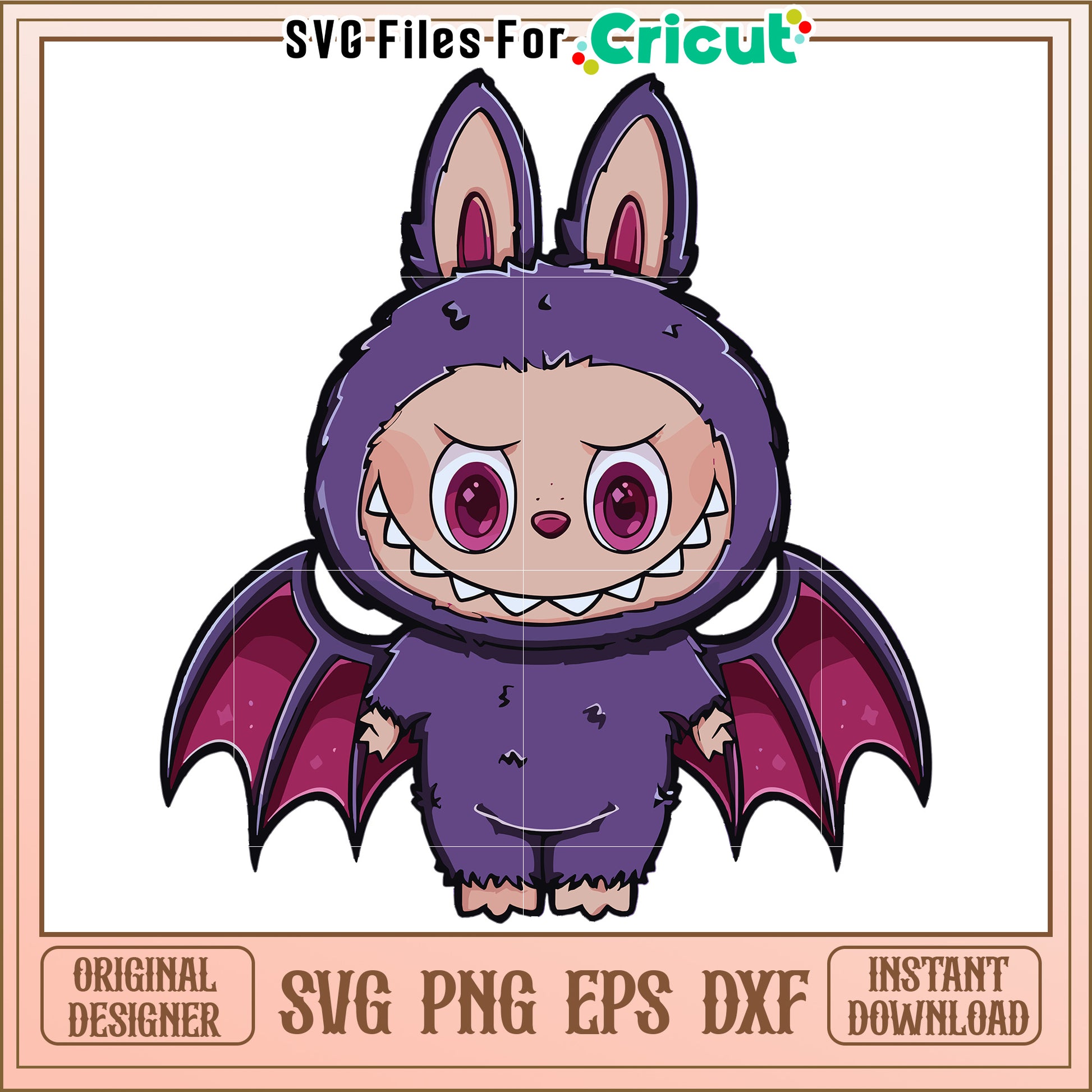Labubu purple demon svg, halloween cartoon svg, halloween pumkin svg